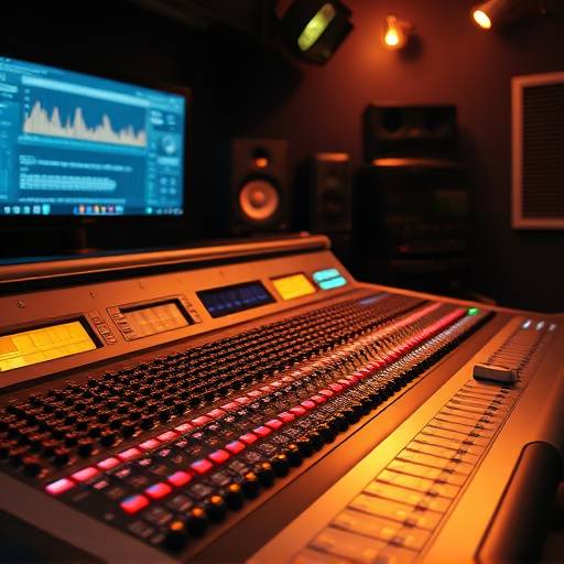 Aetheria Soundscapes audio engineer at the mixing console